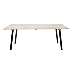 BLOOMINGVILLE Cozy plankebord - natur/sort egetræ/jern, rektangulær (200x95)