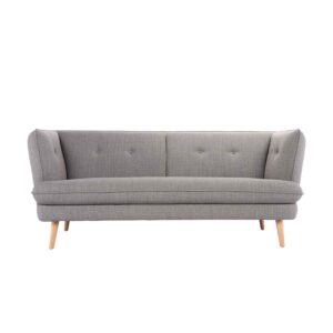 BLOOMINGVILLE Elliot 3 pers. sofa - lysegrå/natur polyester/egetræ