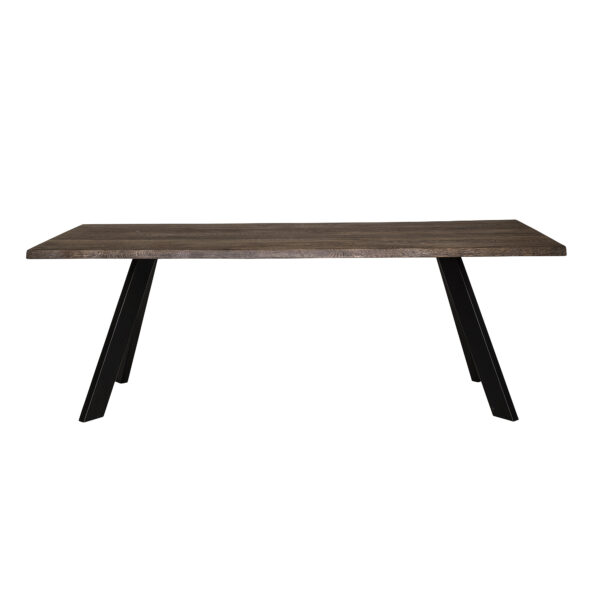 BLOOMINGVILLE Raw plankebord - brun/sort egetræ/jern (200x100)