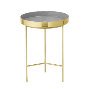 BLOOMINGVILLE Sola bakkebord - grå/guld aluminium/stål, rund (Ø30)