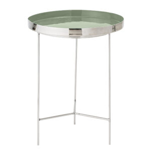 BLOOMINGVILLE Sola bakkebord - grøn/sølv aluminium/stål, rund (Ø40)