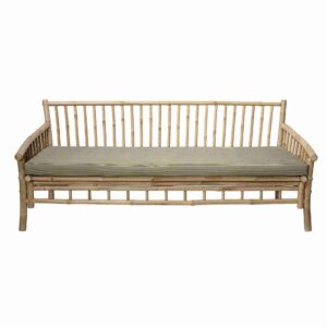 BLOOMINGVILLE Sole havesofa - natur polyester/bambustræ, m. armlæn, inkl. hynde