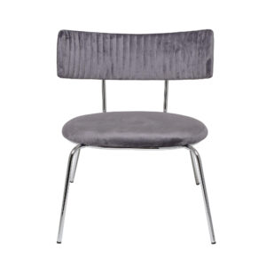BLOOMINGVILLE Wave loungestol - grå/sølv polyester/jern