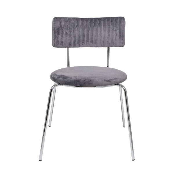 BLOOMINGVILLE Wave spisebordsstol - grå/sølv polyester/jern