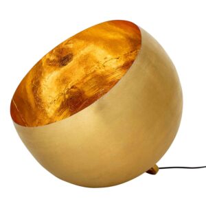 BLOOMINGVILLE gulvlampe - guld metal, rund (Ø50)