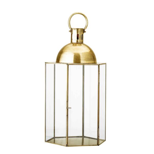 BLOOMINGVILLE lanterne - guld/klar metal/glas