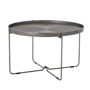 BLOOMINGVILLE rund Carli sofabord - sort aluminium (Ø77)