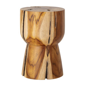 BLOOMINGVILLE rund Gaia sidebord - natur teaktræ (Ø30)
