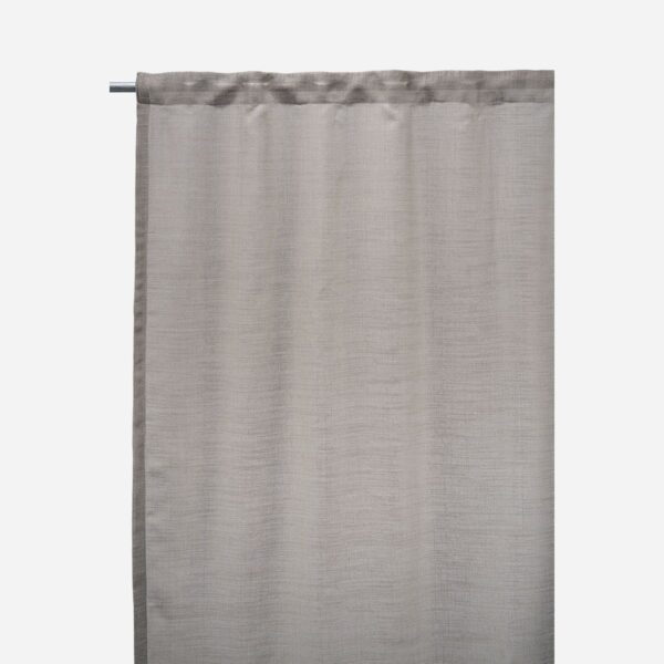 Curtains, Plain, Grey/Brown, Set of 2 pcs