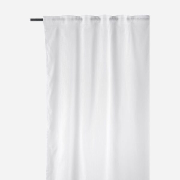 Curtains, Plain, White, Set of 2 pcs