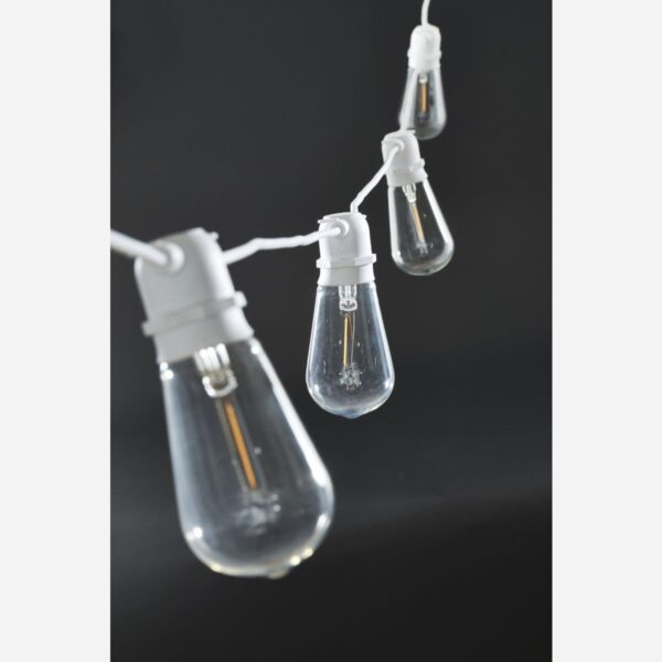 Light chain, Function, White, 10 LED bulbs, E27, 3 W, Bulb space: 50 cm