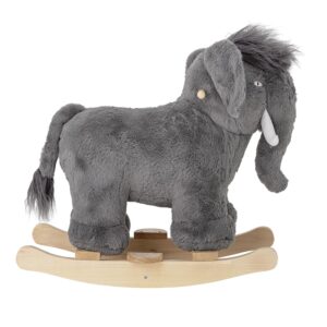 BLOOMINGVILLE MINI Mammoth gyngehest - grå polyester og natur poppeltræ
