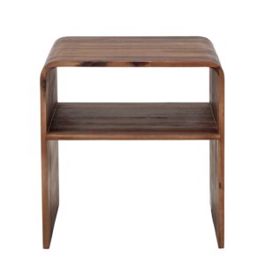 BLOOMINGVILLE Hassel sidebord, m. hylde - brun akacietræ (38x38)